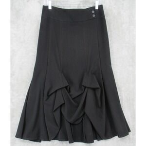 Ronen Chen Skirt Womens 1 US 6 High Low Avant Garde Lagenlook Boxy Relaxed Black
